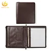 Classic Leather Document Organizer 3-Ring File Folder Custom Leather Portfolio Binder