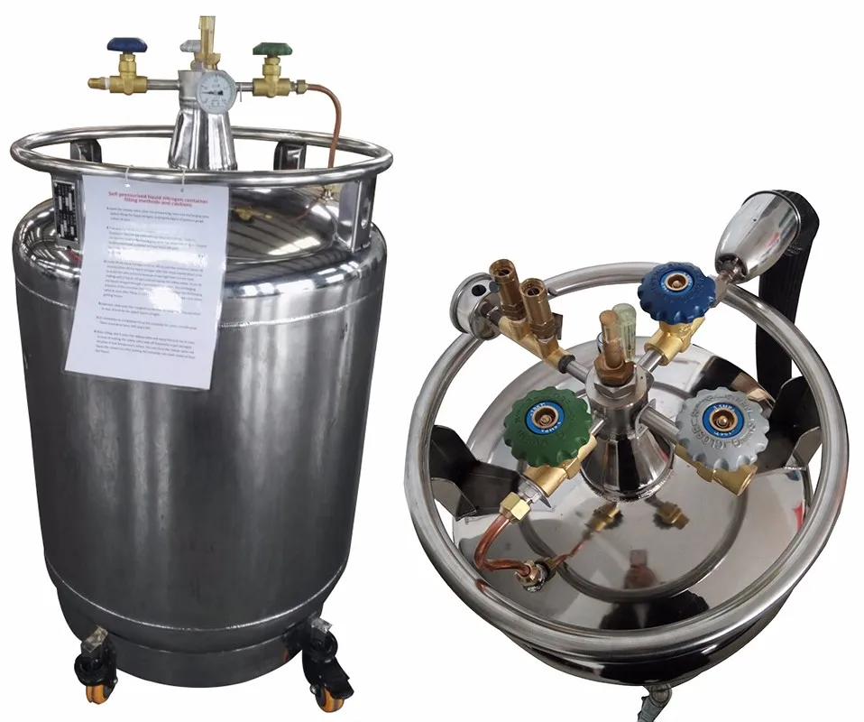 200l Pressure Liquid Nitrogen Tanks With Cryogenic Valves And Transfer