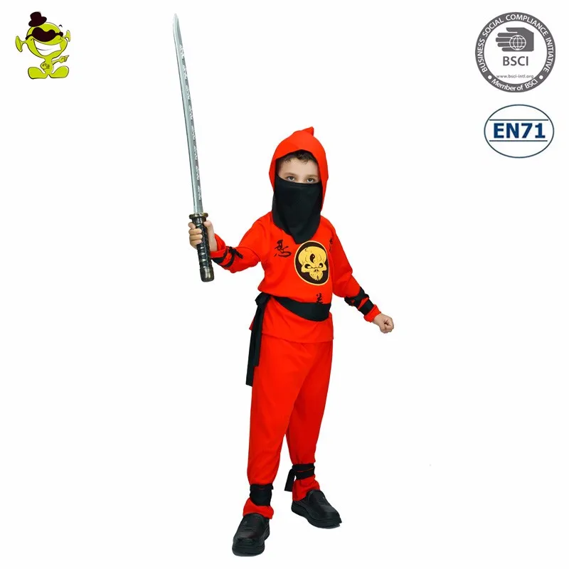 Dress Up Halloween Party Cosplay Ninja Costume Unisex Cool Red Ninja