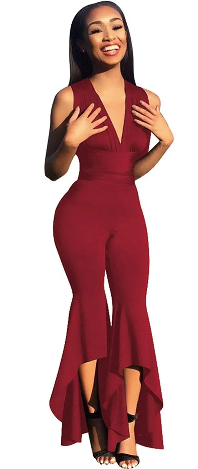 ruffle bottom jumpsuit