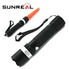 Self Defense metal led flashlight rechargeable EDC traffic signal baton wand control metal led flashlight