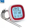 touch screen 2 in 1 digital electronic kitchen meat cooking BBQ food grill thermometer new model timer with magnet backside