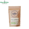 Color Printed Biodegradable valve stand up pouch with zipper for coffee package