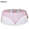 wedding crystal shiny organza table overlay bright organdy table cloth