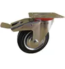 6inch 200mm Roller Bearing Medium Duty Industrial Swivel Caster with Rubber Wheel hand trolly caster wheel,trash can caster whee
