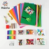 Creative educational toys coloured chenille stem pipe cleaner kits with pompom, sequin,glitter,sticks