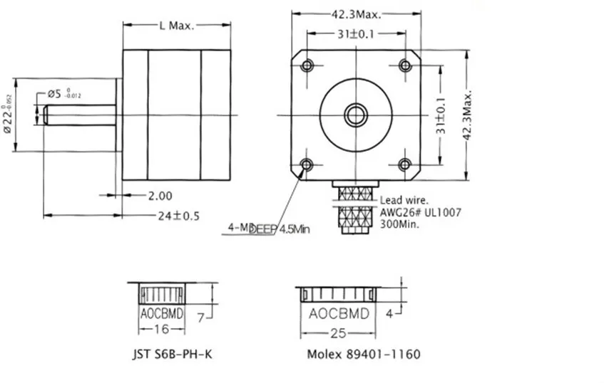 2-phase Low noise high precision digital stepper motor
