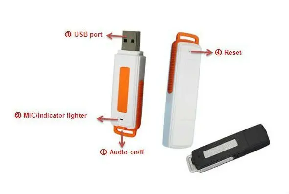 small recording device with USB spy recorder mini hedden voice recorder style UR-08