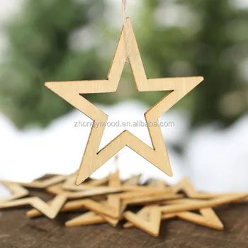unfinished wood laser cut star shaped ornament for hanging props on christmas tree - Unfinished Wooden Christmas Ornaments unfinished wood laser cut star shaped ornament for hanging props on christmas tree - Unfinished Wooden Christmas Ornaments