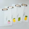 Creative fruits printing plastic clipboard dull polish A4 size custom clipboard