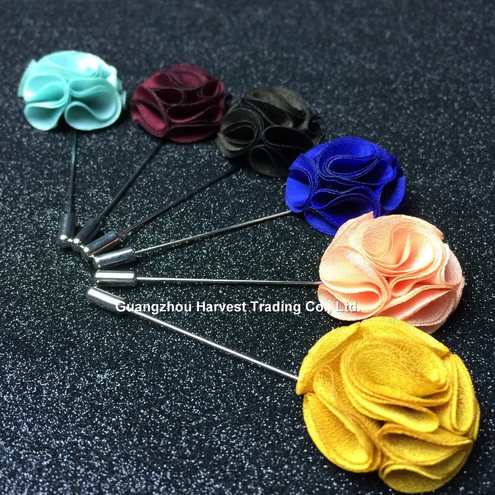 Popular Silk Flower Lapel Pins,Garment Decorative Flower Corsage For