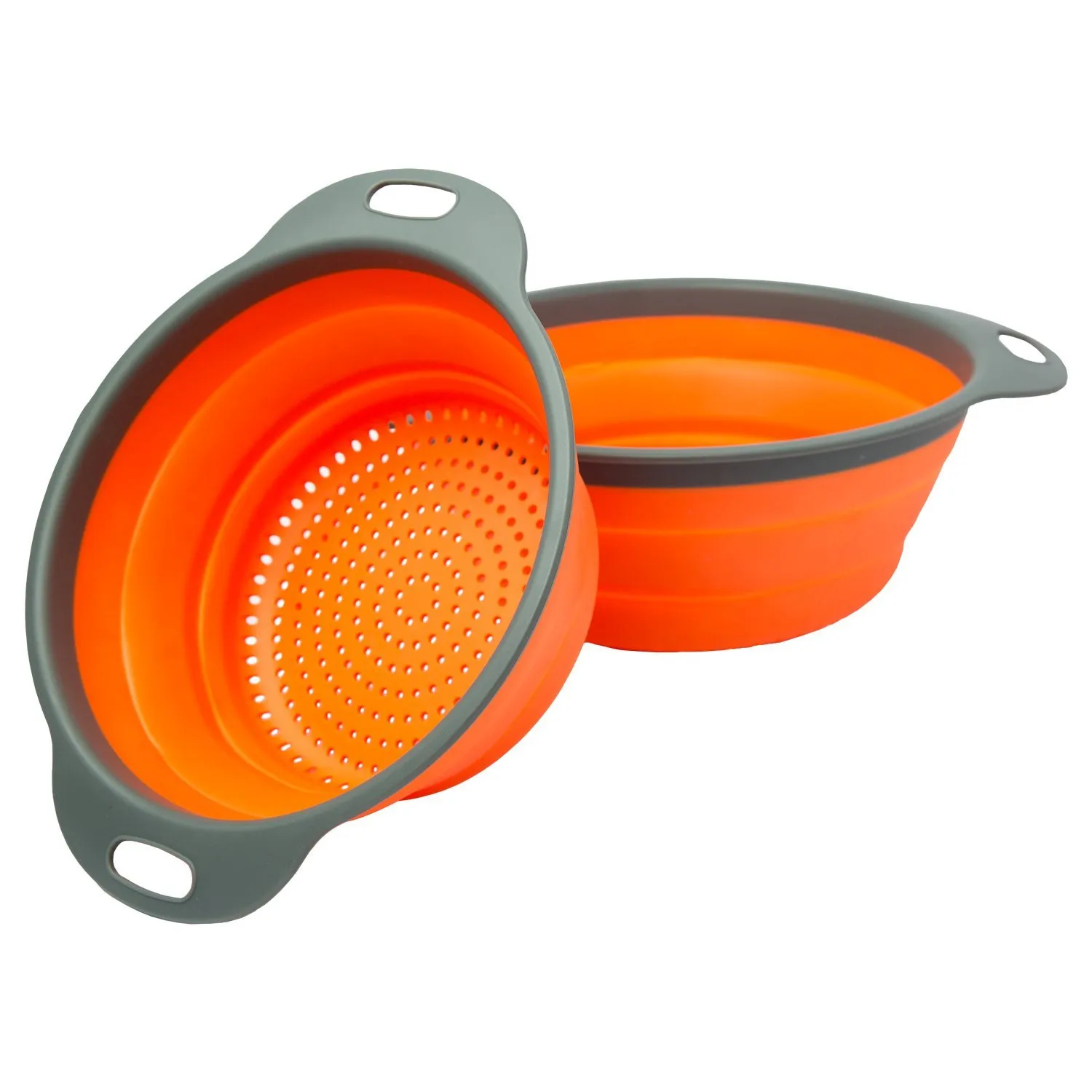 Silicone Collapsible Kitchen Colander Spacesaver Folding Strainer