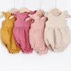 Baby Girls Kids Clothes Romper Newborn Sleeveless Solid O-Neck Infant Toddler Clothes 0-24M Kid Clothes Baby Costume