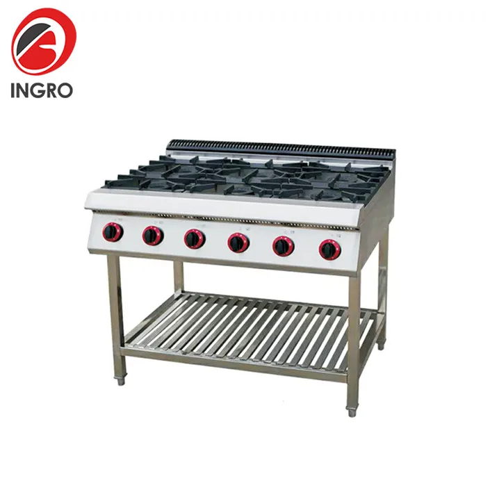 Stainless Steel Commercial Downdraft Cooktop Kitchen Range Cookers