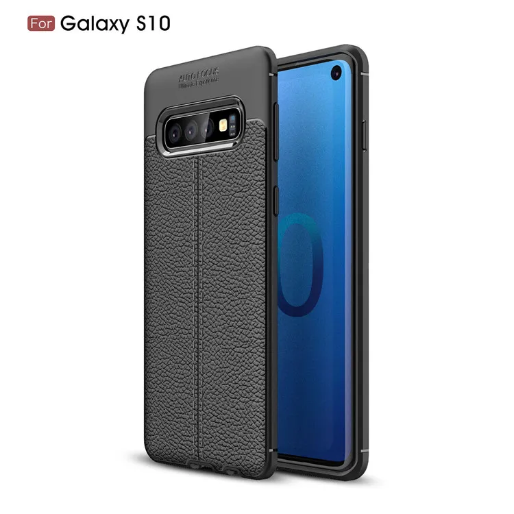 Hot Sell Litchi pattern Soft Tpu for Samsung galaxy S10