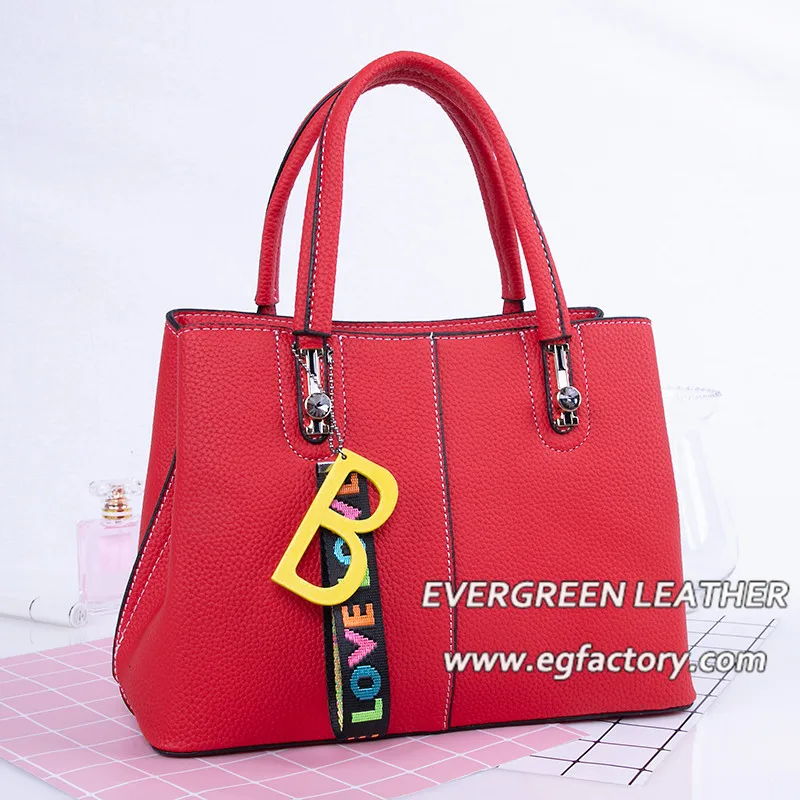 2018 New fashion lady high quality PU handbag with a accessory handbag SH534