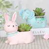 Indoor succulent plant pot vase mini cute animal shape flower pot garden for table decoration