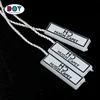 Injection Labels Custom 3D Embossed Brand Name Logo Plastic Hang Tag Seal Strings for Watch