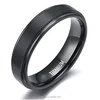Full Black Matte Custom Made Titanium Rings with Comfort Fit Sleeve
