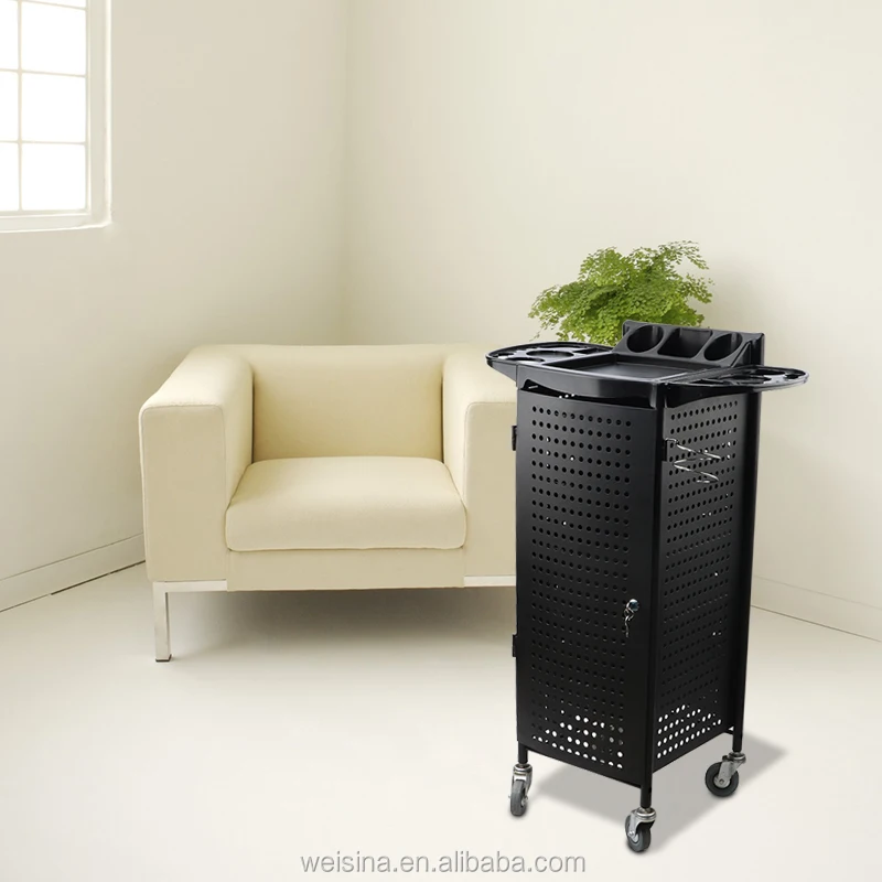 Good quality mobile barber cart salon hair color trolley