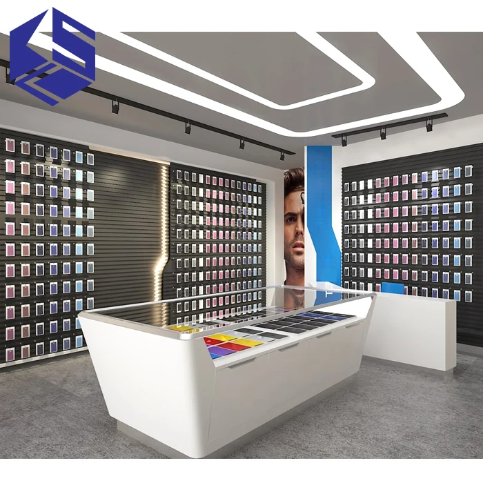 Hot Sale Electronics Phone Store Furniture Glass Cell Phone Display