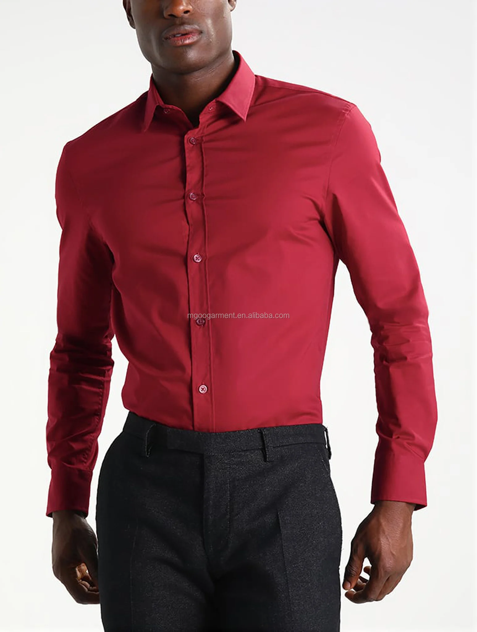 Source Blank wine formal shirt for men 100% cotton latest model slim fit long sleeve shirt lightweight on m.alibaba.com