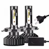Factory Supply MINI Car LED Headlights Bulb Kit H7 H11 H4 Auto Parts Accessory IP68 Automobile Lighting Super Bright ZES Chips