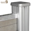 Easy-to-install wpc material house decorative panel fence aluminum post