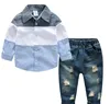 2018 Spring Boy's 2pcs Clothing Sets Shirt+Jean Outfits Set