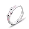 2019 silver plated student couple cute pig animal year animal glue ring