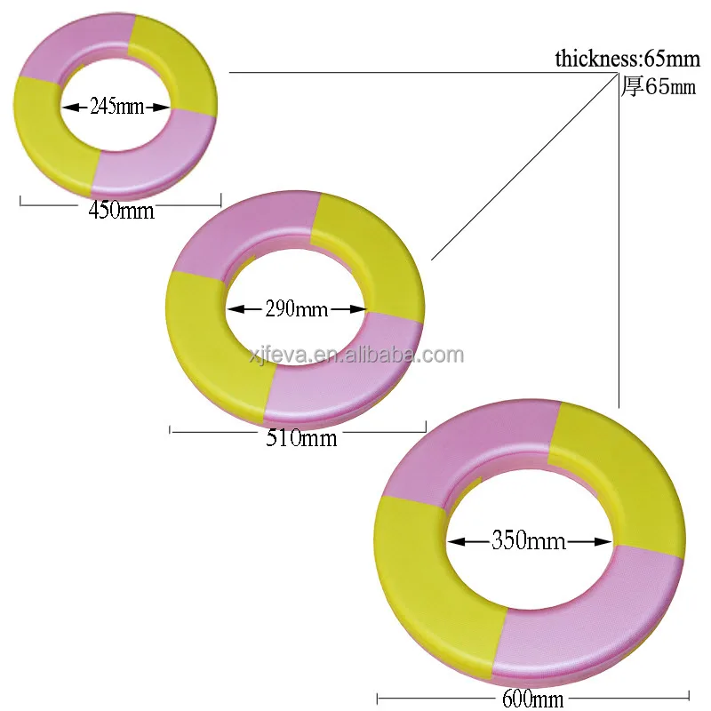 En71&astm Passed High Quality Colorful Eva Foam Swimming Pool Ring