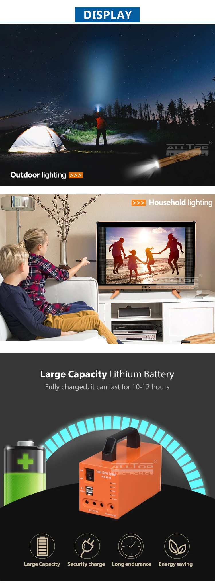 New product solar energy powered 20w 30w 50w solar system