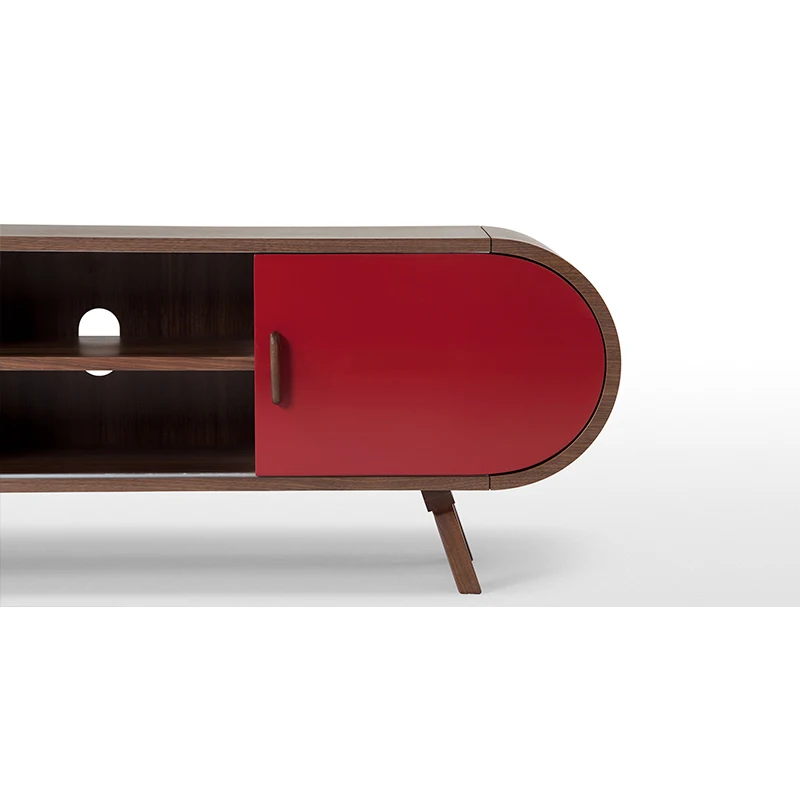 Scandinavian red tv credenza modern tv unit furniture