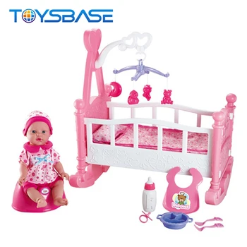 plastic baby doll crib