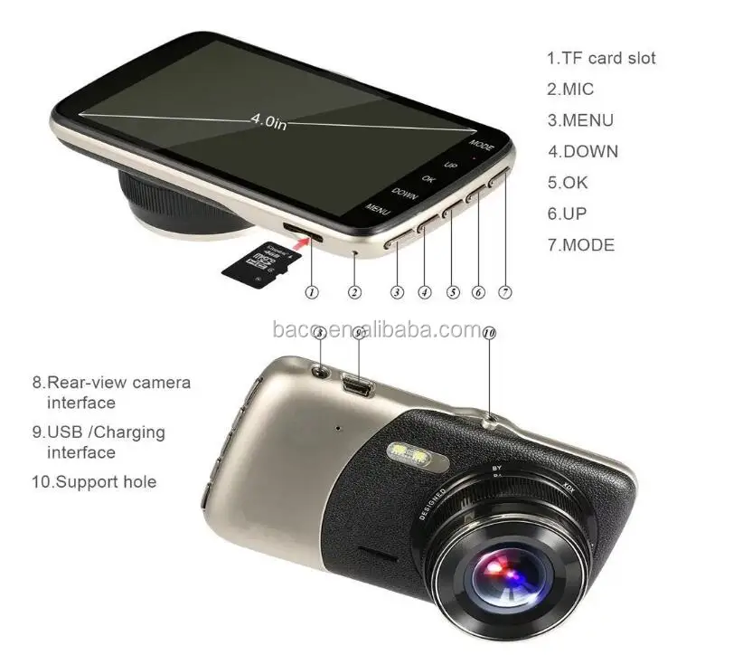 car camera recorder with bluetooth