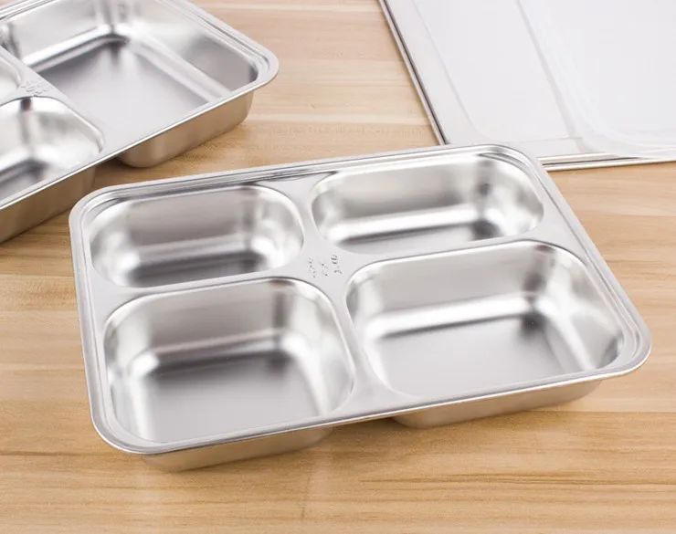 Tray With Cover Fast Food Metal Stainless Steel 201 304 Rectangular 5 ...