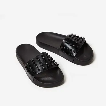 black flat summer shoes