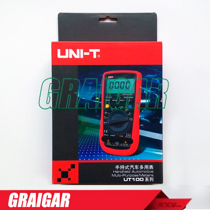 Handheld Automotive Multipurpose Meters Unit Ut108 Digital Automotive Multimeter Auto Range Ac