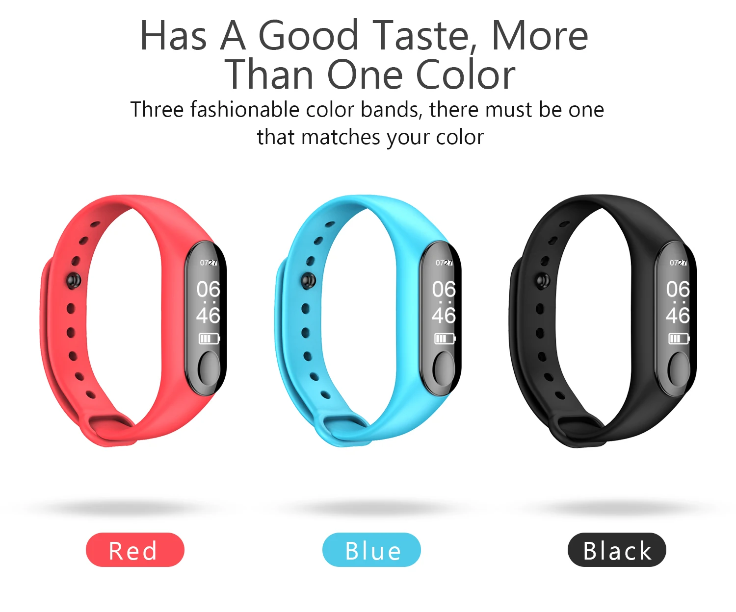 2019 Color Screen Cicret Bracelet With Projector M3 Fitness Activity