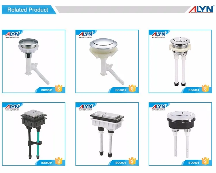 All types double chrome plated ABS round toilet push button