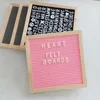 2017 Custom Black Felt Letter Board with 3 keys hooks 10x10 Inches White Plastic Letters & Oak Frame Changeable Letter Boards