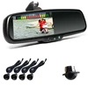 KOEN Newest Parking Sensor Rear View Mirror Monitor with Car Backup Camera and Auto Dimming