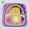 European Design Colorful Wholesale Custom Print Disposable Reusable For Children Fiber Dinner Tableware Set