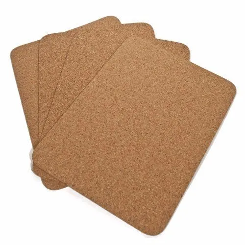High Quality 5mm Thickness Heat Resistant Plain Cork Placemats Wooden