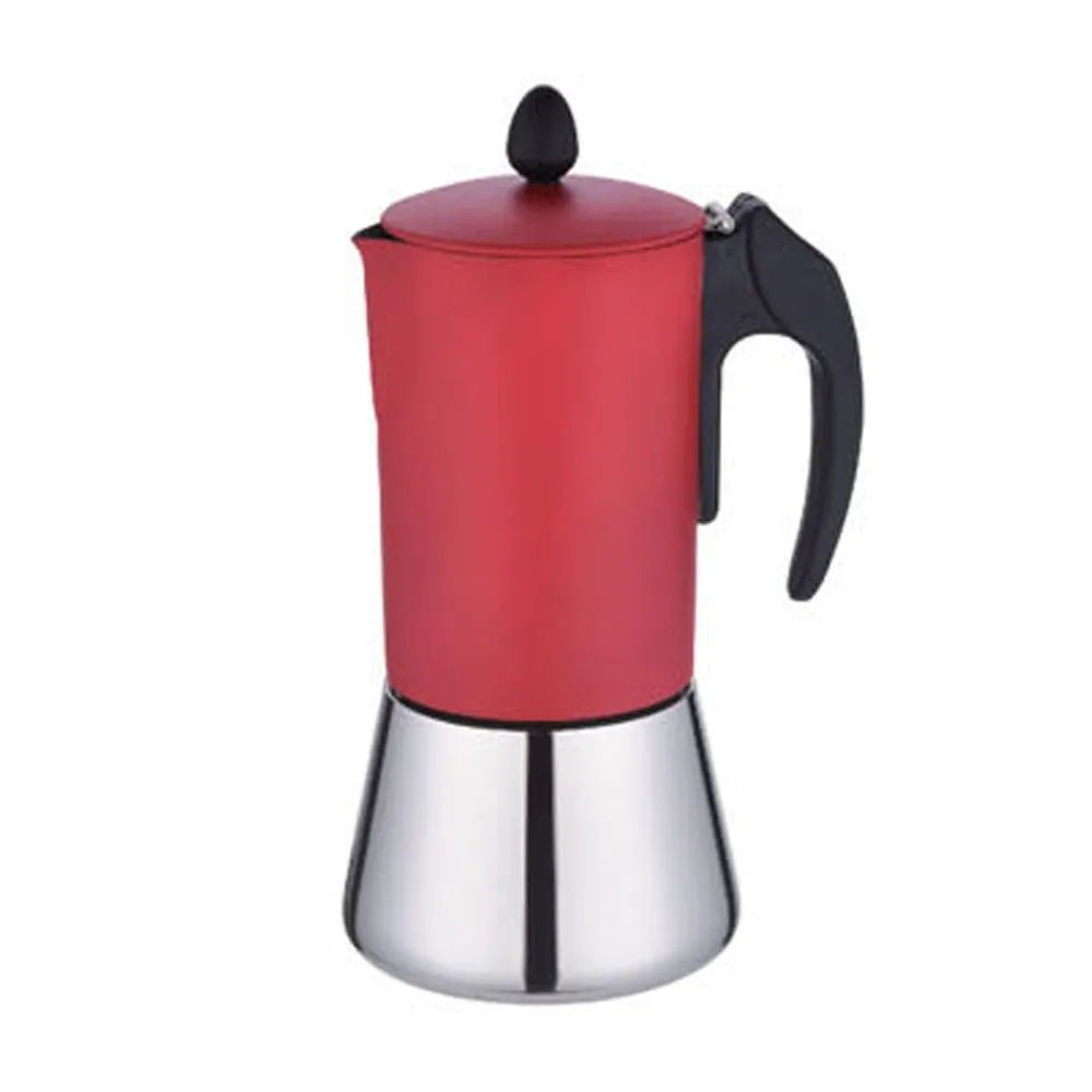 2 Cup 4 Cup 6 Cup Class Coffee Moka Pot Stainless Steel Suitable For