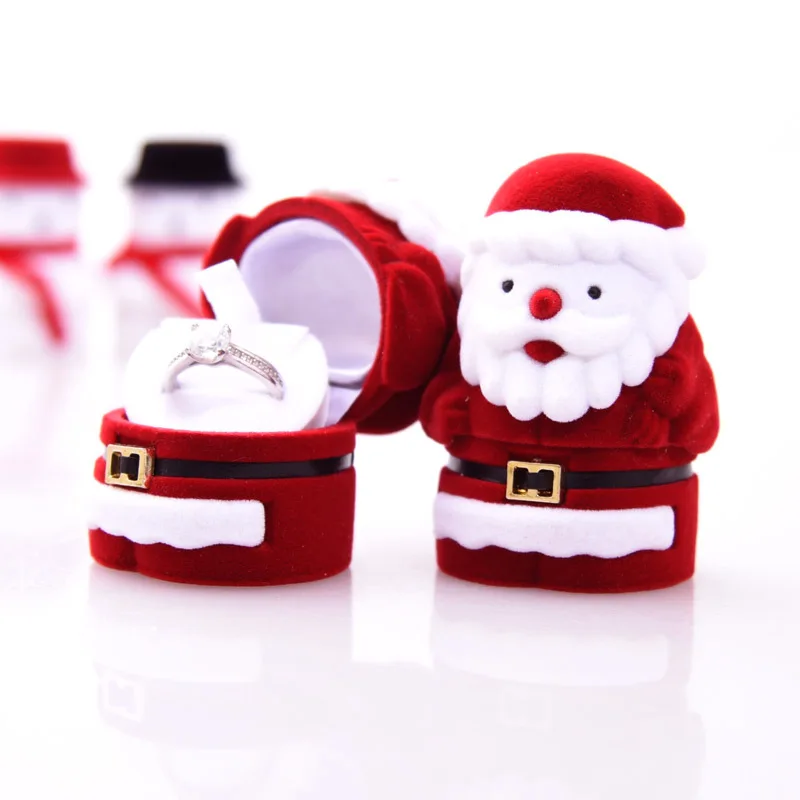Custom Christmas Santa Claus Velvet Ring Jewelry Gift Box Buy Jewelry