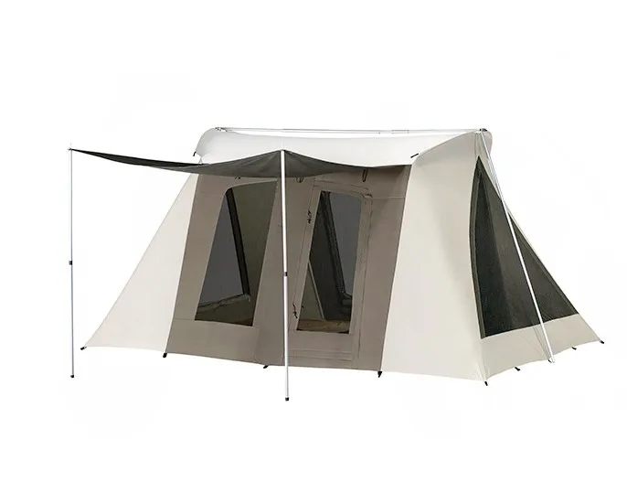 Popular Family Camping Cotton Canvas Flex Bow Tent Spring Bar Tent ...