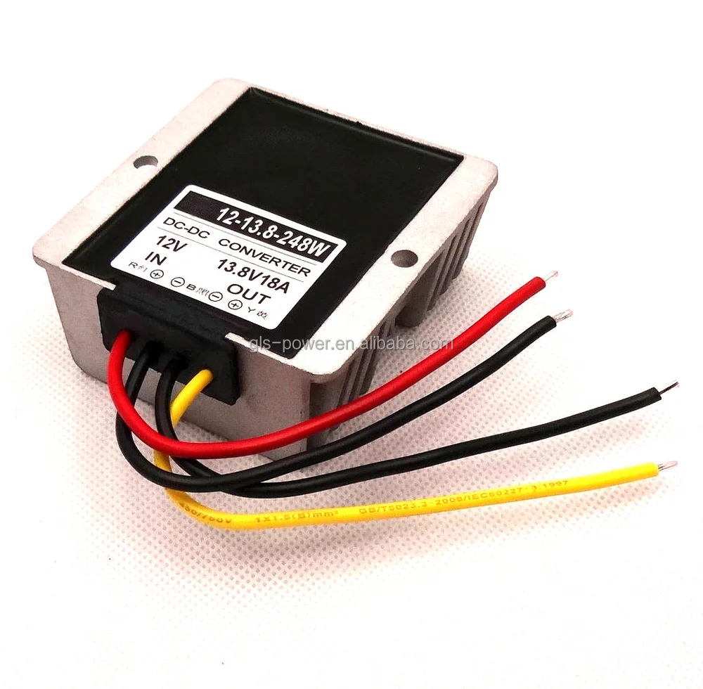 12v To 13.8v 18a Dc Dc Converter Waterproof - Buy 12v To 13.8v 18a Dc ...