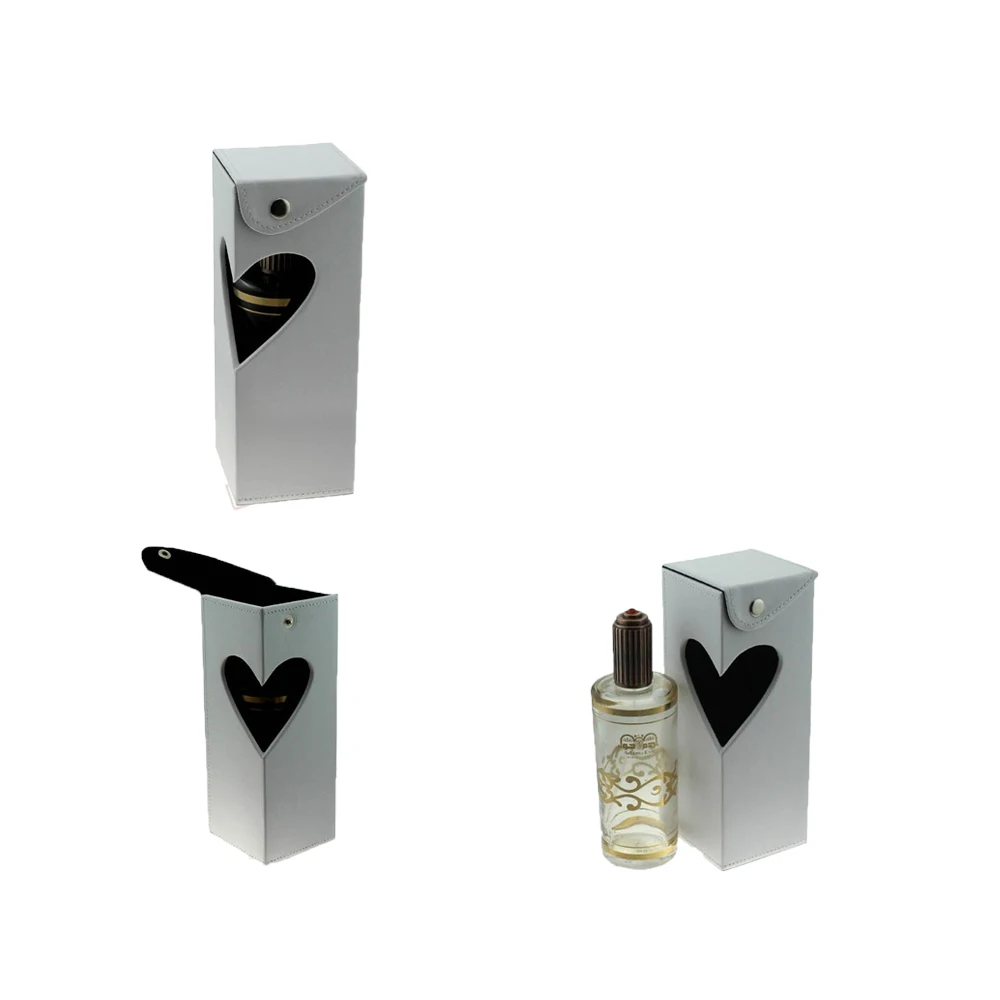 Custom made delicate wooden perfume box suitcase with lock and handle