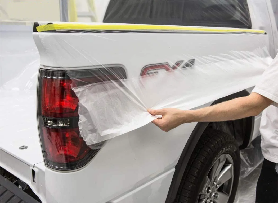 Outdoor Used Natural Rubber Overspray Car Masking Film Transparent